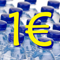 água por um euro