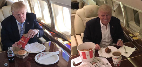 Fast Food no Trump Force One